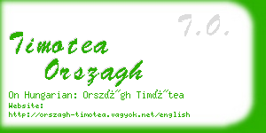 timotea orszagh business card